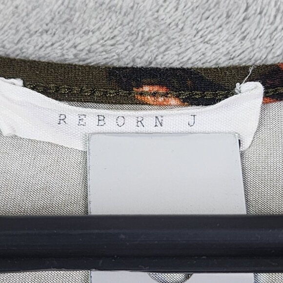 Women's Reborn J Green & Multicolor Floral Midi Dress 3/4 Sleeve Size M - Picture 5 of 9